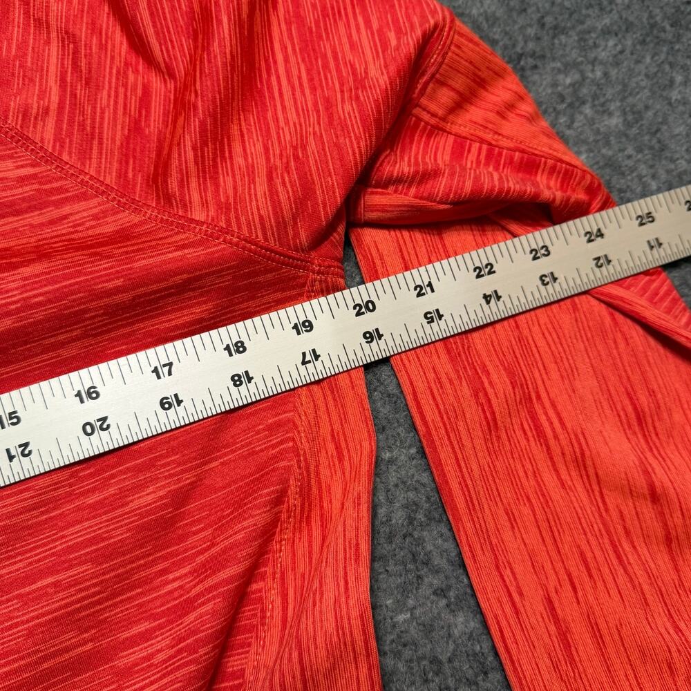 Athleta 1/2 Zip Pullover Women Coral Orange Space Dye Running Top Size Large - Picture 5 of 8